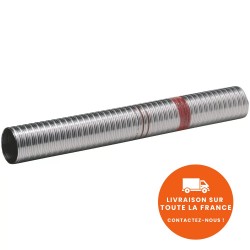 Gaine Flexible Double Inox 1m Linéaire SUPER TEN LISS Ø80/86mm 904L/316L Tous Combustibles