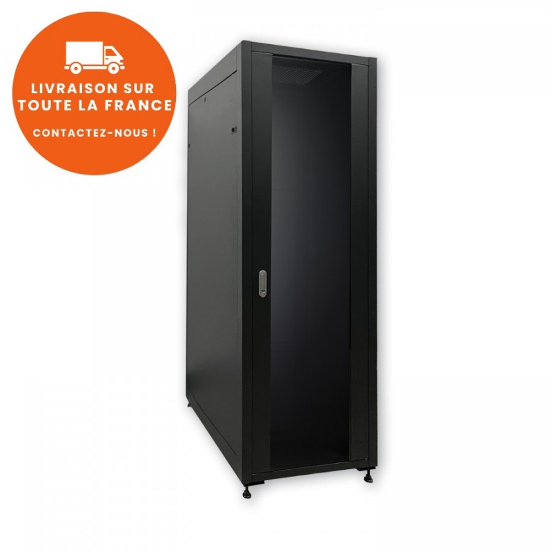 Baie de Câblage Brassage Réseau TECLINK 19" 42U 1 Porte Vitrée 800x1000mm - IC6A99AL80P1042