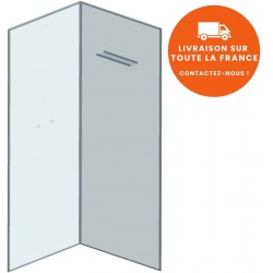 Panneaux de Fond en Verre Blanc 100x80cm ALTERNA pour Cabine de Douche Concerto 2 - 6683172