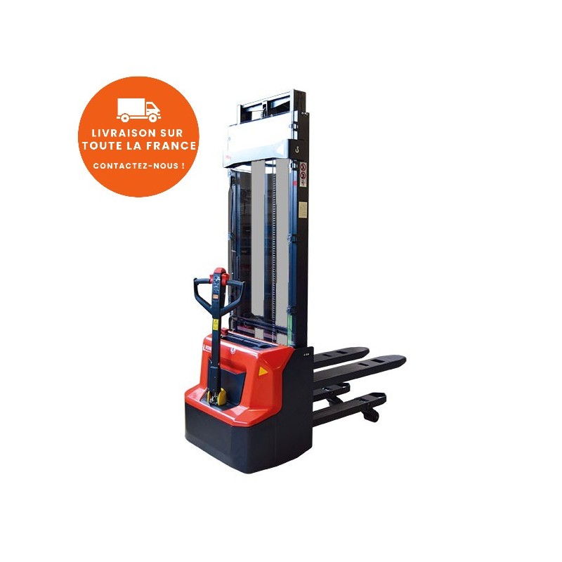 Gerbeur Élévateur Électrique STOCKMAN Charge 1200kg Hauteur de Levée 2,9m - PSE12N2900LI-A800313