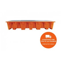 Bac de Rétention 1650L avec Caillebotis en Acier Galvanisé pour 3 IBC - A487926