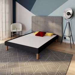 Sommier Matelassé Tapissier 140x190cm BULTEX Moelleux Sans Pieds Bois Épicéa Brut - SM140140 - NEUF
