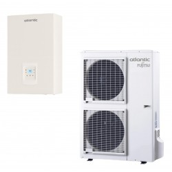Ensemble de Pompe à Chaleur Air/Eau 16kW ATLANTIC FUJITSU Isilia S 18 Triphasé + Kit Appoint Puissance 6kW - 520250-520418