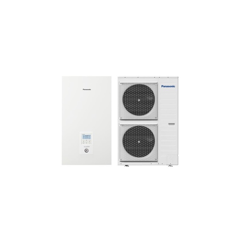 Ensemble de Pompe à Chaleur Air/Eau 12kW PANASONIC Aquaréa T-Cap Inverter Triphasé - WH-UX12HE8 - WH-SXC12H9E8
