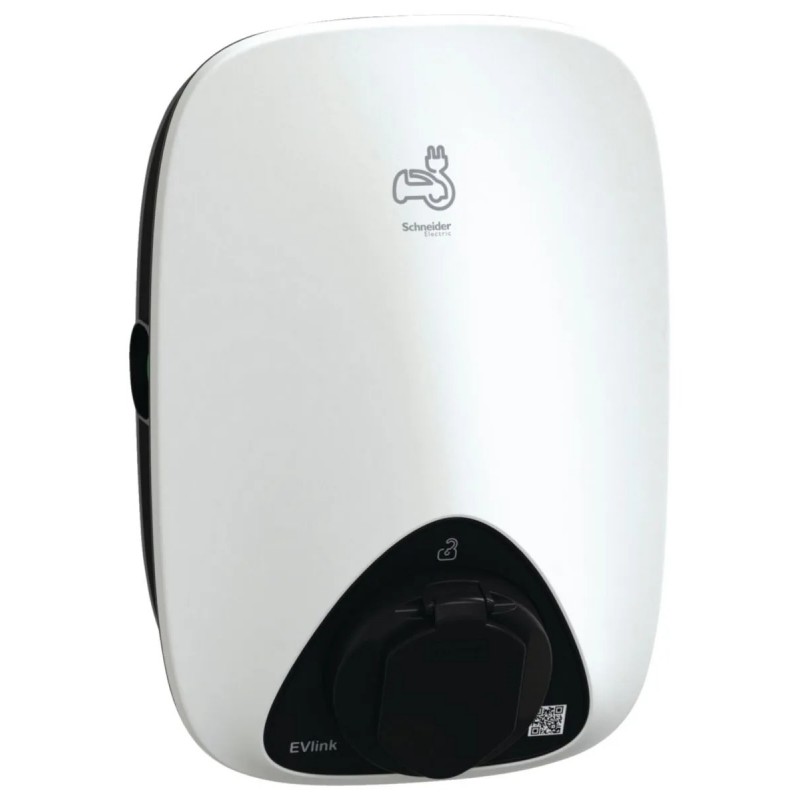 Borne de Recharge 1 Prise T2S 7.4kW SCHNEIDER Evlink Home Monophasé avec Capteur RDC Voiture Électrique - EVH4S07N400F - NEUVE