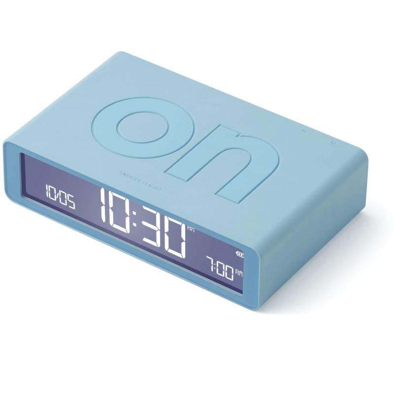 Radio Réveil Design Adrian&Jeremy Wright LEXON Flip Classic Bleu Écran LCD Rechargeable par USB-C - LR157LB1