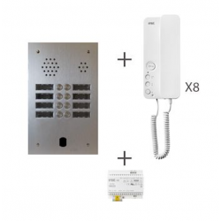 Interphone Kit Audio Préprogrammé URMET 2Voice 8 Boutons - KA83/208 - NEUF