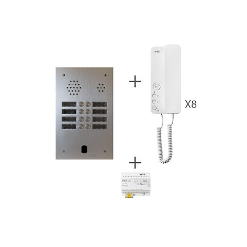 Interphone Kit Audio Préprogrammé URMET 2Voice 8 Boutons - KA83/208 - NEUF