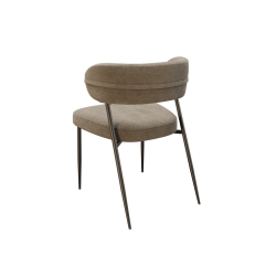 Lot de 2 Chaises en Tissu Intérieures Design AKANTE Londres Twill Beige 4 Pieds