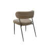 Lot de 2 Chaises en Tissu Intérieures Design AKANTE Londres Twill Beige 4 Pieds
