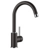 Mitigeur d'Évier de Cuisine BLANCO Mida Col de Cygne Orientable à 360° Noir - 526145 - NEUF