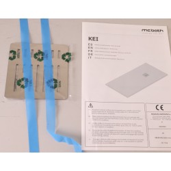 Receveur de Douche 180x90cm MC BATH Vulcano en Fonte Minérale Extra-Plat