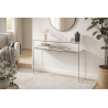 Console Moderne en Verre avec Tablette en Céramique Marbre Doro AKANTE Aurora Design