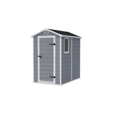 Abri de Jardin 2,3m² KETER Manor 4x6S Gris pour Rangement Extérieur - 17197126