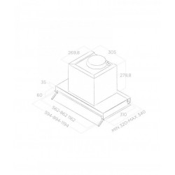 Hotte Encastrable ELICA Boxin 90cm Inox et Verre - PRF0114761A - NEUVE Déclassée