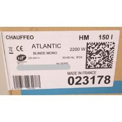 Chauffe-Eau Électrique 150L ATLANTIC Chaufféo Horizontal Mural - 023178