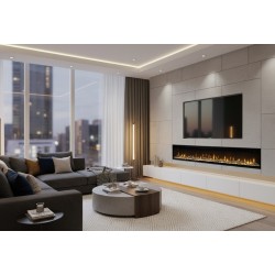 Cheminée Électrique Décorative Design 258cm DIMPLEX EVO2500 Ignite Evolve Optiflamme