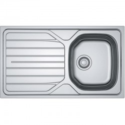 Évier de Cuisine Encastrable FRANKE Reno Lisse 860x500mm 1 Cuve et 1 Égouttoir Réversible - 871680 - NEUF
