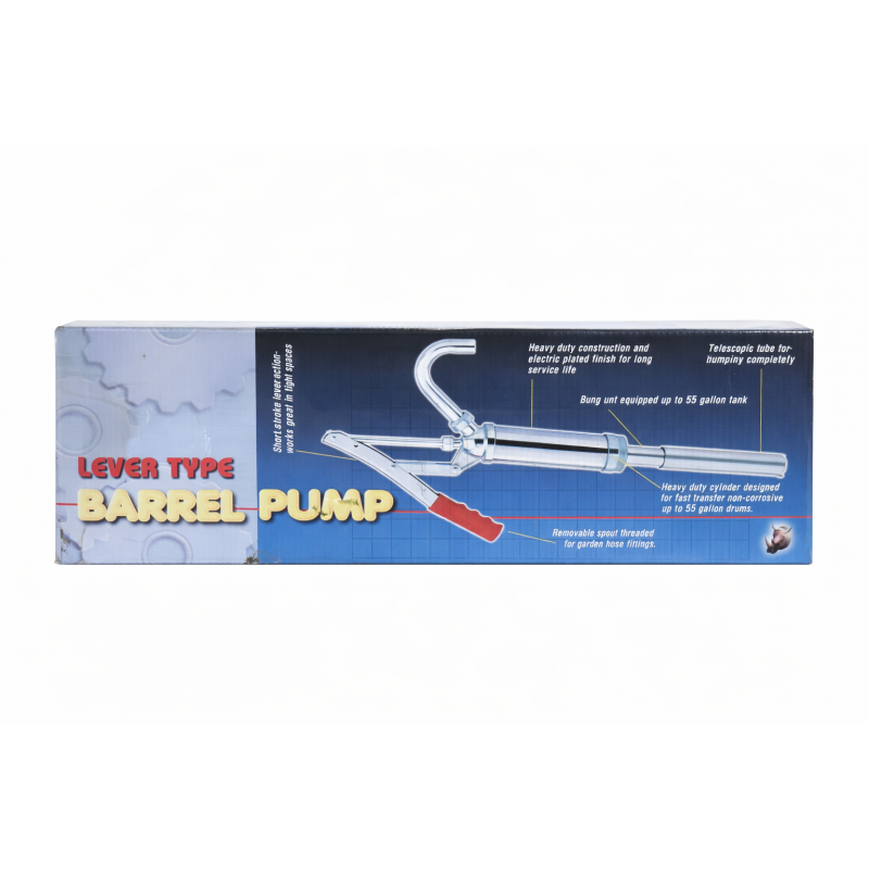 Pompe à Levier Manuelle pour Fût de 60L à 205L Transfert de Liquides Non Corrosifs - PLM60205 - NEUVE