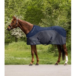 Couverture de Pluie et Anti-mouches pour Cheval L145cm WALDHAUSEN Comfort Bleu Nuit - 6330105-145