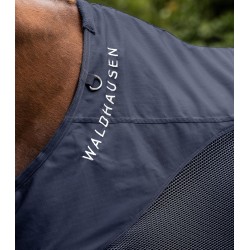 Couverture de Pluie et Anti-mouches pour Cheval L145cm WALDHAUSEN Comfort Bleu Nuit - 6330105-145