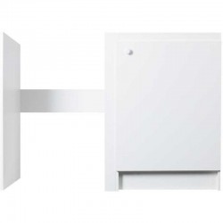 Meuble de Cuisine Sous-Évier 1 Porte 1 Niche L120xP59xH86cm Nord Inox Blanc - 2021020111