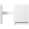 Meuble de Cuisine Sous-Évier 1 Porte 1 Niche L120xP59xH86cm Nord Inox Blanc - 2021020111