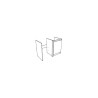 Meuble Cuisine Sous-Évier 1 Porte 1 Niche Nord Inox Blanc - 2021020111