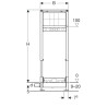 Bâti-Support pour Douche Sanitaire GEBERIT Duofix 130cm