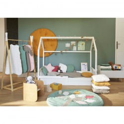 Lit Cabane 70x140cm PRÉMAMAN Prémissori Montessori pour Bébé et Enfant - PCHVWD-CCC-UNQ