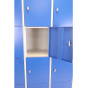 Vestiaire 12 Casiers Multicases 190x120x45cm Moraillon Porte Cadenas Gris et Bleu - NT.MU.12