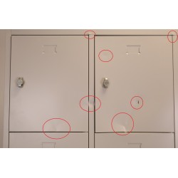 Vestiaire 12 Casiers Multicases 190x120x45cm Moraillon Porte Cadenas