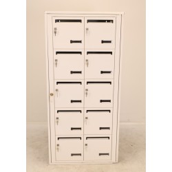 Bloc de 10 Boites aux Lettres LEABOX Collective Intérieur Mural Blanc - 2x5