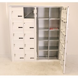 Bloc de 20 Boîtes aux Lettres LEABOX Collective Extérieur Blanc Sans Pieds - 4x5