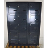 Bloc de 15 Boîtes aux Lettres LEABOX Collective Extérieur Anthracite Sans Pieds - 3x5 - NEUF