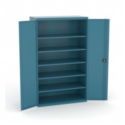 Armoire Haute d'Atelier HECO 2 Portes H1980xL1200xP600mm Sans Étagères Bleu - 162 2