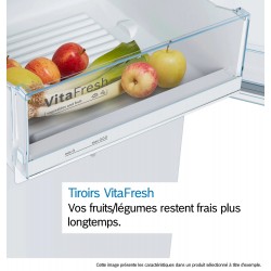 Réfrigérateur 1 Porte 346L BOSCH Super Réfrigération Pose Libre Coloris Inox