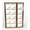 Bloc de 15 Boîtes aux Lettres LEABOX Collective Intérieur Mural Marron Portes Beiges - 3x5