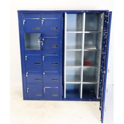 Bloc de 20 Boîtes aux Lettres LEABOX Collective Extérieur Bleu Sans Pieds - 4x5