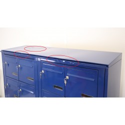 Bloc de 20 Boîtes aux Lettres LEABOX Collective Extérieur Bleu Sans Pieds - 4x5