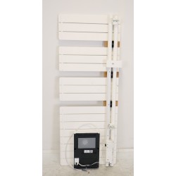 Sèche-Serviettes Électrique 1750W THERMOR Allure 4 avec Soufflerie Asymétrique Mât à Gauche Blanc - 483274