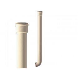 Pied de Chute Dauphin Coudé en Fonte à Emboiter Longueur 1m  Ø125mm Sable - 155700