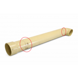 Pied de Chute Dauphin Coudé en Fonte à Emboiter Longueur 1m  Ø125mm Sable - 155700