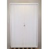 Armoire de Bureau à Rideaux OFFIDEV L1200xP457xH1950mm avec 4 Tablettes Réglables Gris - SDC.1912.W