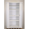 Armoire de Bureau à Rideaux OFFIDEV L1200xP457xH1950mm avec 4 Tablettes Réglables Gris - SDC.1912.W