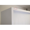 Armoire de Bureau à Rideaux OFFIDEV L1200xP457xH1950mm avec 4 Tablettes Réglables Gris - SDC.1912.W
