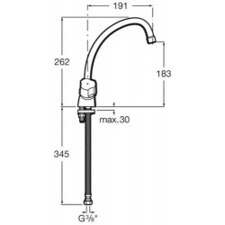 Mélangeur d'Évier de Cuisine ROCA Niagara Plus Bec Mobile Chromé - A5A8469C00