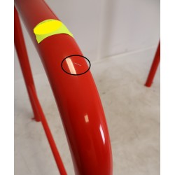 Barrière de Protection pour Borne Incendie 1mx1m à Sceller Acier Rouge - BPI1x1