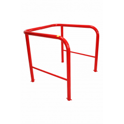 Barrière de Protection pour Borne Incendie 1mx1m à Sceller Acier Rouge - BPI1x1 - NEUVE Déclassée