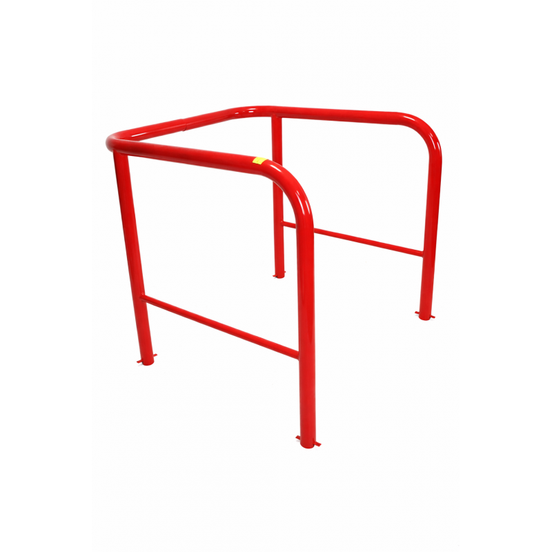 Barrière de Protection pour Borne Incendie 1mx1m à Sceller Acier Rouge - BPI1x1 - NEUVE Déclassée